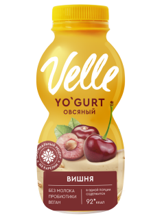 Питьевой растительный йогурт Velle Овсяный вишня, 230г