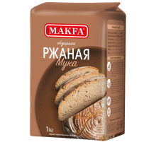 Мука Makfa ржаная хлебопекарная обдирная, 1кг