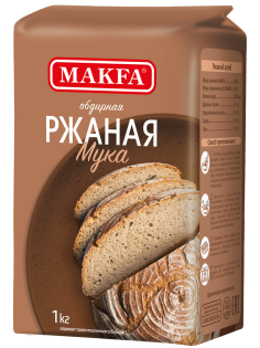 Мука Makfa ржаная хлебопекарная обдирная, 1кг