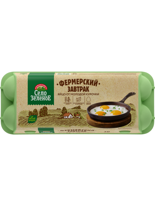 Яйцо куриное Село Зеленое С2, 10шт