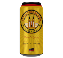 Пиво Schlossbacher Lager Hell светлое фильтрованное, 0.5л