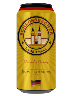 Пиво Schlossbacher Lager Hell светлое фильтрованное, 0.5л