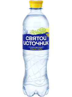 Вода Святой Источник лимон и лайм газированная, 500мл