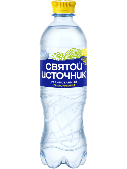 Вода Святой Источник лимон и лайм газированная, 500мл