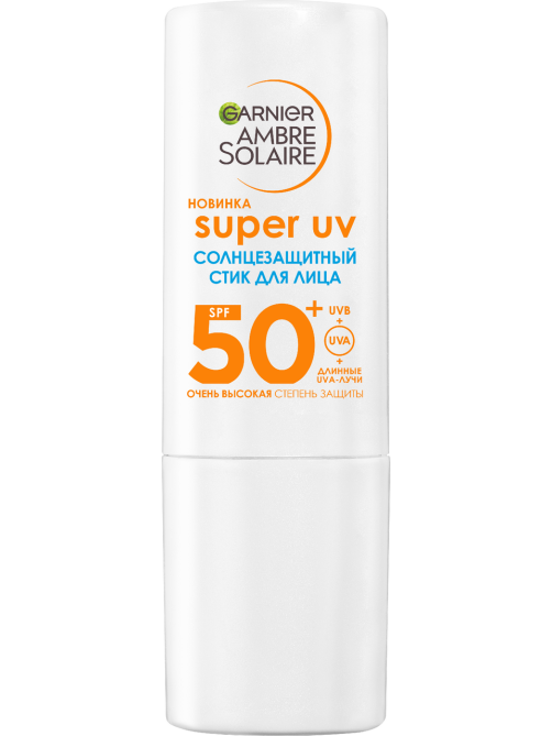 Стик для лица Garnier Ambre Solaire солнцезащитный SPF50+, 9мл