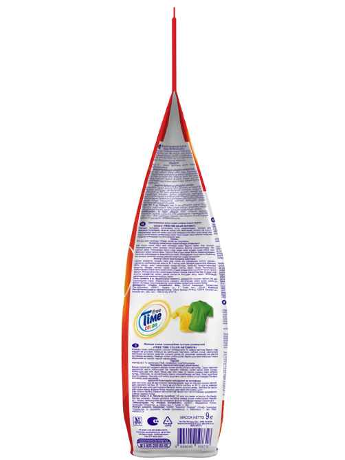 Стиральный порошок Free Time Color автомат, 9кг
