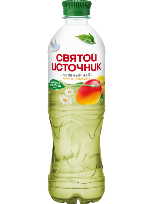 Холодный чай Святой Источник зеленый манго-ромашка, 500мл x 12 шт