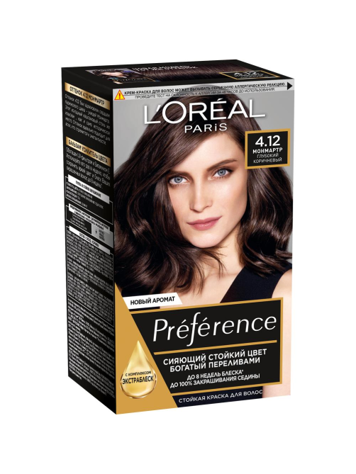 Краска для волос L'Oreal Preference 4.12 Монмартр, 243мл