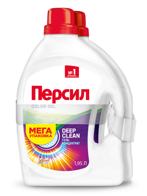 Гель для стирки Персил Color 30 стирок (1.95л x 2шт), 3.9кг
