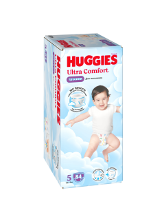 Подгузники-трусики Huggies Ultra Comfort для мальчиков №5 12-17кг, 84шт