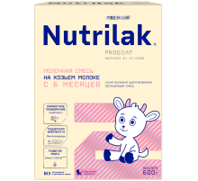 Смесь молочная Nutrilak Premium 2 на козьем молоке 6+ месяцев, 600г