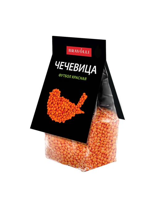 Чечевица Bravolli! Футбол красная, 350г