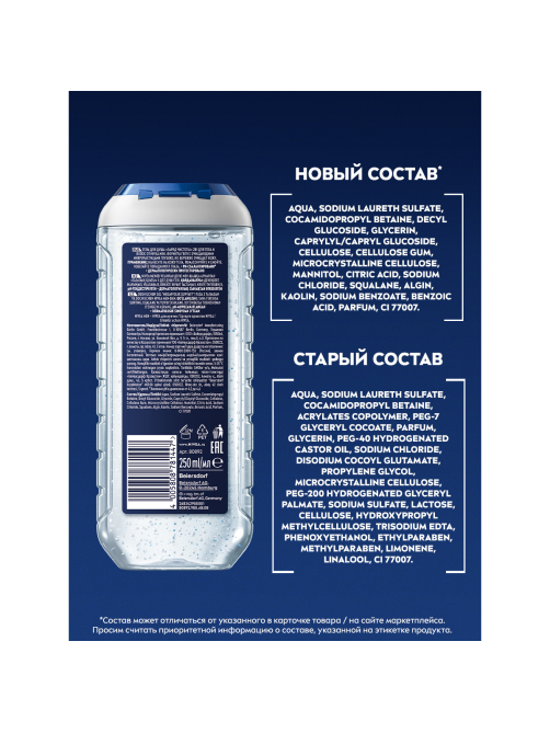 Гель для душа Nivea Men Заряд чистоты с очищающими микрочастицами мужской, 250мл