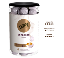 Кофе в капсулах Lebo Espresso Milky для кофемашин Nespresso 40шт, 220г