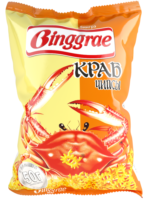Чипсы Binggrae cо вкусом Краба, 50г