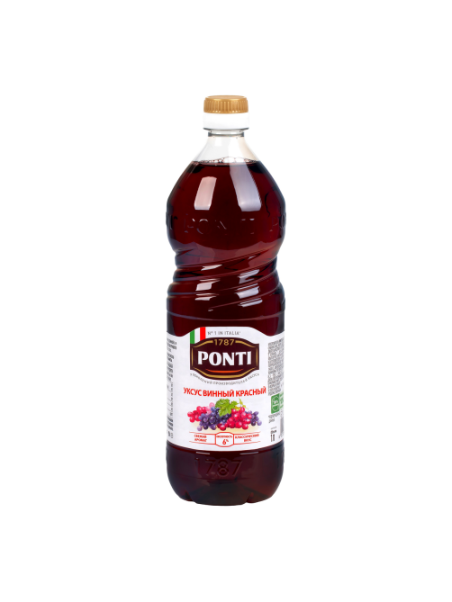 Уксус винный Ponti красный, 1л