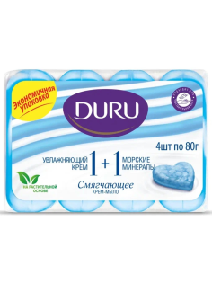 Крем-мыло туалетное Duru Морские минералы (80г х 4шт), 320г