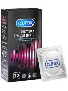 Презервативы Durex Intense Orgasmic рельефные со стимулирующим гелем-смазкой, 12шт
