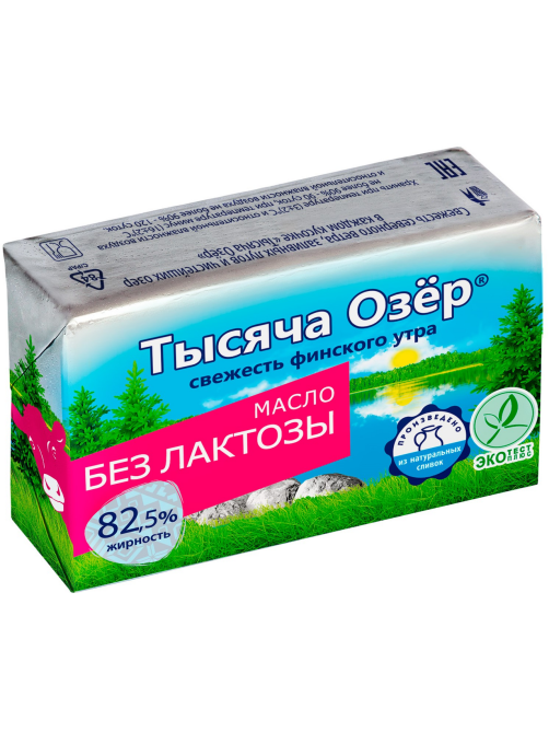 Масло сливочное Тысяча Озер безлактозное 82.5%, 150г