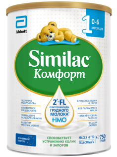 Смесь молочная детская Similac 1 Комфорт 1 с рождения, 750г
