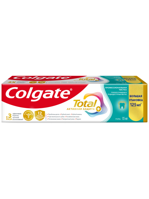 Зубная паста Colgate Total 12 Профессиональная Чистка Гель, 125мл