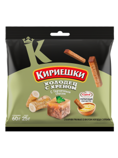 Сухарики Кириешки холодец с хреном с соусом, 60г