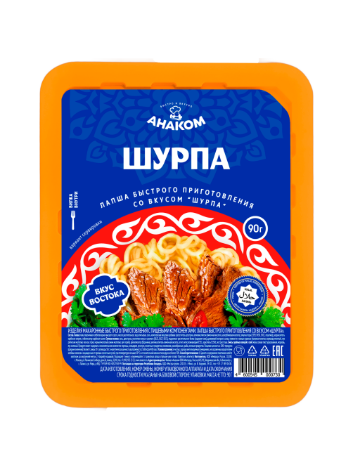 Лапша быстрого приготовления Анаком шурпа, 90г