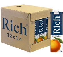 Нектар Rich апельсиновый, 1л x 12 шт