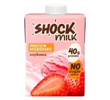 Коктейль молочный Shock Milk Protein обезжиренный клубника, 480мл