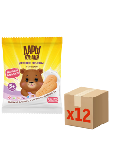Печенье детское Дары Кубани с кальцием, 50г x 12 шт