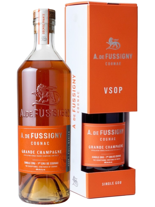 Коньяк A. De Fussigny Grande Champagne Crus du VSOP в подарочной упаковке, 0.7л