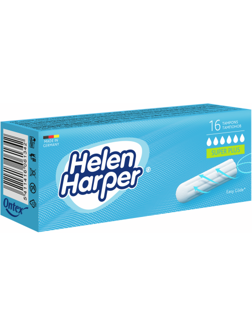 Тампоны женские Helen Harper super plus гигиенические без аппликатора, 16шт