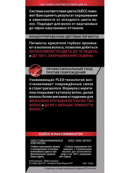 Крем-краска для волос Сьёсс Color 3-1 Темно-каштановый, 50мл