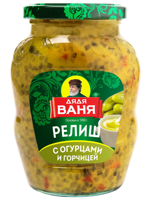 Соус огуречный Дядя Ваня Релиш с горчицей, 350г