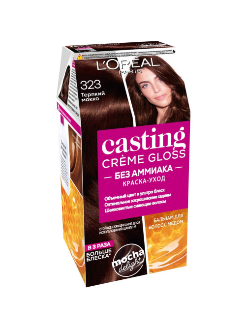 Крем-краска для волос L'Oreal Paris Casting Creme Gloss 323 Черный шоколад, 180мл
