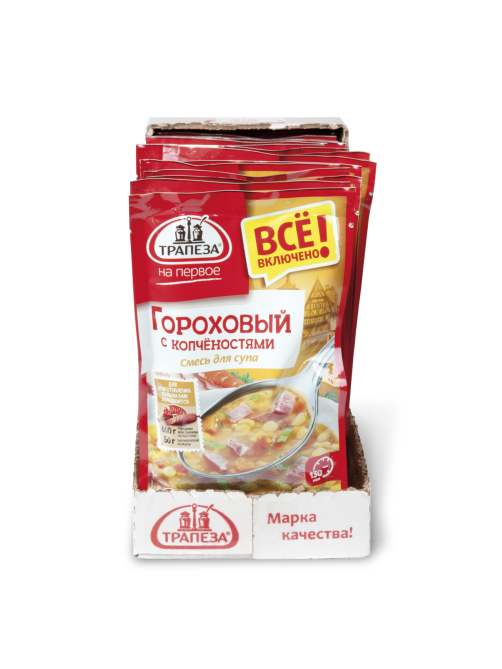 Смесь сухая для супа Трапеза гороховый с копченостями, 130г
