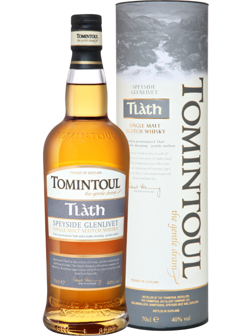 Виски шотландский Tomintoul Tlath Speysid Glenliv 3 года в подарочной упаковке, 0.7л
