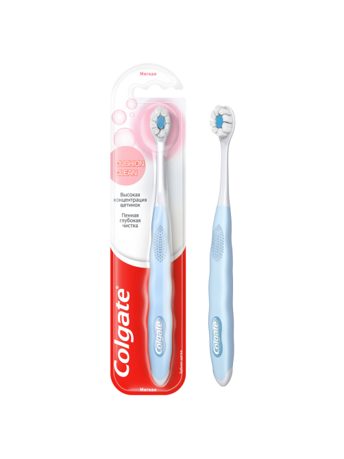 Зубная щетка Colgate Cushion Clean мягкая, розовая