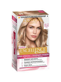 Крем-краска для волос L'Oreal Paris Excellence creme 8.12 Мистический блонд, 176мл