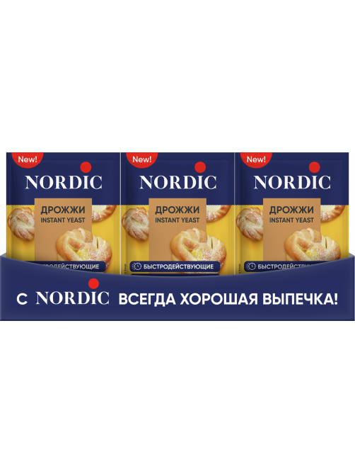 Дрожжи сухие Nordic быстродействующие хлебопекарные, 6г