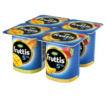 Йогуртный продукт Fruttis C манго и дыней/c бананом и клубникой 5%, 115г