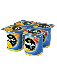 Йогуртный продукт Fruttis C манго и дыней/c бананом и клубникой 5%, 115г