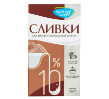 Сливки Чудское озеро ультрапастеризованные 10%, 1л