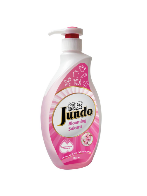Гель для мытья посуды Jundo цветущая сакура с дозатором, 1л