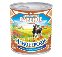 Молоко сгущенное Алексеевское вареное с сахаром 8.5%, 360г