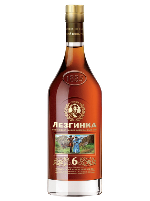 Коньяк Кизляр Лезгинка 6 лет, 0.5л