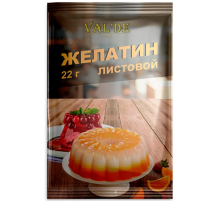 Желатин Val'de листовой, 22г