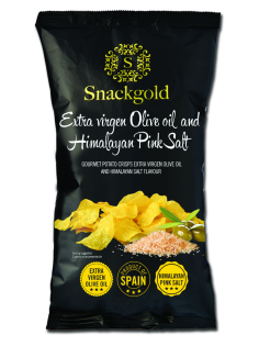 Чипсы Snackgold со вкусом оливкового масла и Гималайской розовой солью, 125г