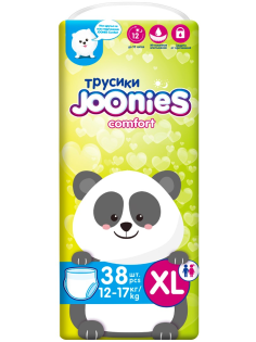 Подгузники-трусики Joonies Comfort размер XL 12-17кг, 38шт