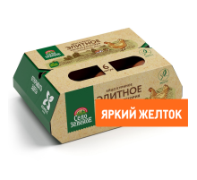 Яйцо куриное Село Зеленое Элитное коричневое столовое СВ яркий желток, 6шт